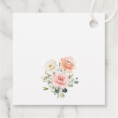 Roze Bloemen, Witte Bloemen, Boho, Bloemendoop Bedankjes Labels (Achterkant)
