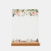 Roze bloemen, witte bloemen, Boho, Mimosa Bar Acryl Bord (Voorkant)