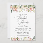 Roze bloemen, witte bloemen, Boho, Vrijgezellenfee Kaart (Voorkant)