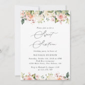 Roze bloemen, witte bloemen, Boho, zoet 16 Kaart (Voorkant)