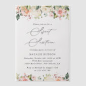 Roze bloemen, witte bloemen, Boho, zoet 16 Vellum Uitnodigingen (Voorkant)