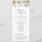 Roze Bloemen, Witte Bloemen, Groene Bladeren, Trou Programmakaart (Voorkant)