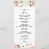 Roze Bloemen, Witte Bloemen, Groene Bladeren, Trou Programmakaart (Achterkant)