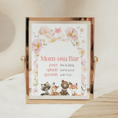 Roze Bloemen Woodland Dieren Mom-Osa Bar Poster