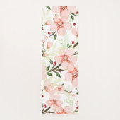 Roze bloemen yogamat (Achterkant)