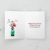 Roze bloemen Zachte achtergrond Personaliseren Kaart (Binnen)