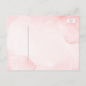 Roze Bloemen Zachte  Save the Date Aankondigingskaart (Achterkant)