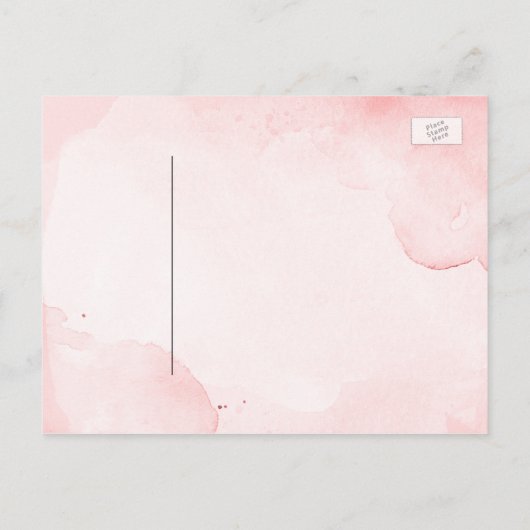 Roze Bloemen Zachte  Save the Date Aankondigingskaart (Achterkant)