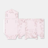 Roze bloemen zal je mijn bruidsmeisje voorstel bedankdoosjes (Uitgevouwen)