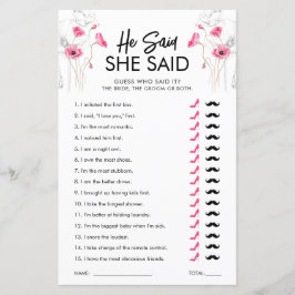 Roze bloemen zei dat ze het spel zei | 