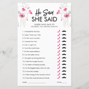 Roze bloemen zei dat ze het spel zei