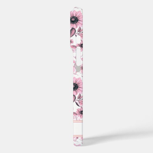 Roze Bloemen Zonnebloemen Case-Mate iPhone Case (Achterkant / Links)