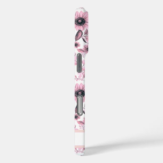 Roze Bloemen Zonnebloemen Case-Mate iPhone Case (Achterkant / Rechts)