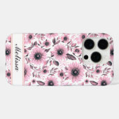 Roze Bloemen Zonnebloemen Case-Mate iPhone Case (Achterkant (horizontaal))