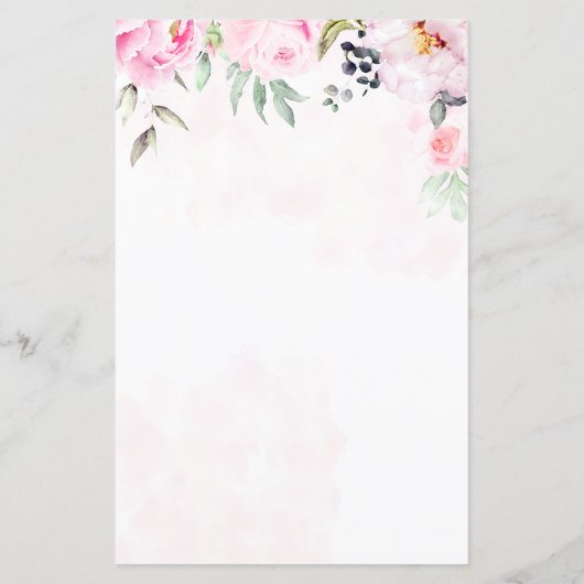 Roze Bloemen Zou ze liever Vrijgezellenfeest spel (Achterkant)