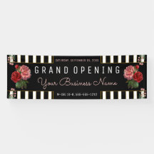 Roze Bloemen Zwart | White Stripes Business