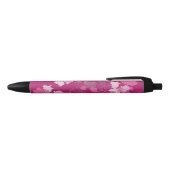 roze bloemen zwarte inkt pen (Bovenkant)