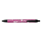 roze bloemen zwarte inkt pen (Achterkant)