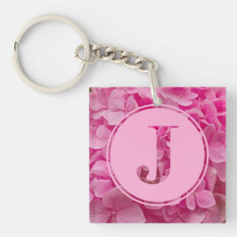 Roze bloemenalfabet letter "J" en XO Sleutelhanger