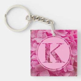 Roze bloemenalfabet letter "K" en XO Sleutelhanger