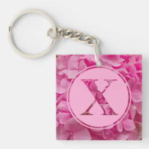 Roze bloemenalfabet letter "X" en XO