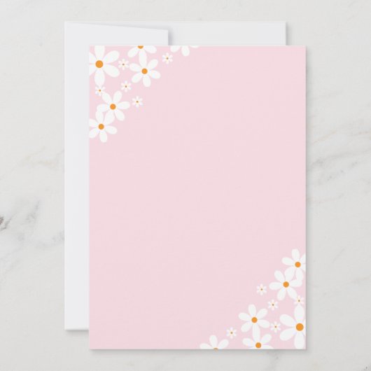 Roze bloemenaqiqah kaart (Achterkant)