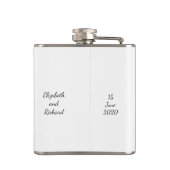 Roze bloemenaquarel bruidsmeisje dank u heupfles (Achterkant)