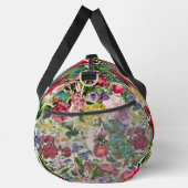  roze bloemenbeige patroonmonogram bedrukt plunjezak (Rechts)