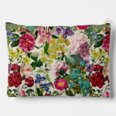  roze bloemenbeige patroonmonogram etui (Achterkant)