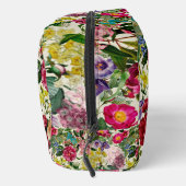  roze bloemenbeige patroonmonogram toilettasje (Rechts)