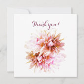 Roze BloemenBloem, Wil je mijn bloemenmeisje kaart (Achterkant)