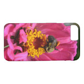 Roze bloemenbloem Zinnia Bumble honing bij Case-Mate iPhone Case (Achterkant (Horizontaal))