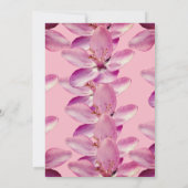 Roze Bloemenbloesem Minimal Bruiloft Kaart (Achterkant)