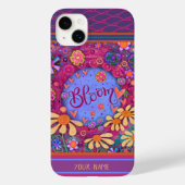  roze bloemenbloesemharten Inspirivity Name Case-Mate iPhone Case (Achterkant)