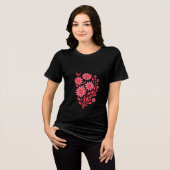 Roze bloemenboeket T-shirt (Voorkant volledig)