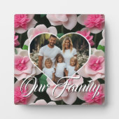  roze bloemenboho chic personaliseren 4 foto fotoplaat (Voorkant)