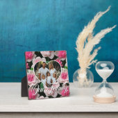  roze bloemenboho chic personaliseren 4 foto fotoplaat (Insitu)