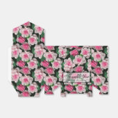  roze bloemenboho groen patroon bedankdoosjes (Uitgevouwen)