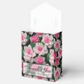  roze bloemenboho groen patroon bedankdoosjes (Geopend)