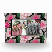  roze bloemenboho groen patroon fotoblokken (Voorkant)