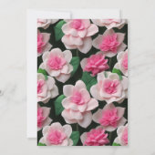  roze bloemenboho groen patroon kaart (Achterkant)