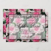 roze bloemenboho groen patroon kaart (Voorkant / Achterkant)