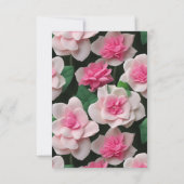  roze bloemenboho groen patroon kaart (Achterkant)