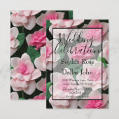  roze bloemenboho groen patroon kaart (Voorkant / Achterkant)