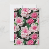  roze bloemenboho groen patroon kaart (Achterkant)