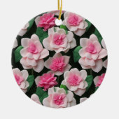  roze bloemenboho groen patroon keramisch ornament (Voorkant)