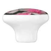 roze bloemenboho groen patroon keramische knop (Zijkant)