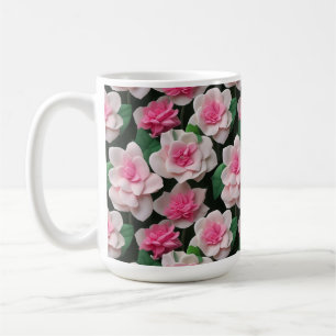  roze bloemenboho groen patroon koffiemok