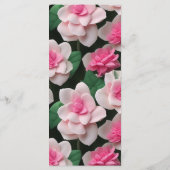 roze bloemenboho groen patroon menu (Achterkant)