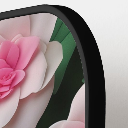  roze bloemenboho groen patroon pickleball paddle (Links Detail)